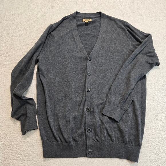 The Foundry Supply Co. Men's 100% Cotton Knit Cardigan Sweater Sz XLT Academia - Picture 1 of 10